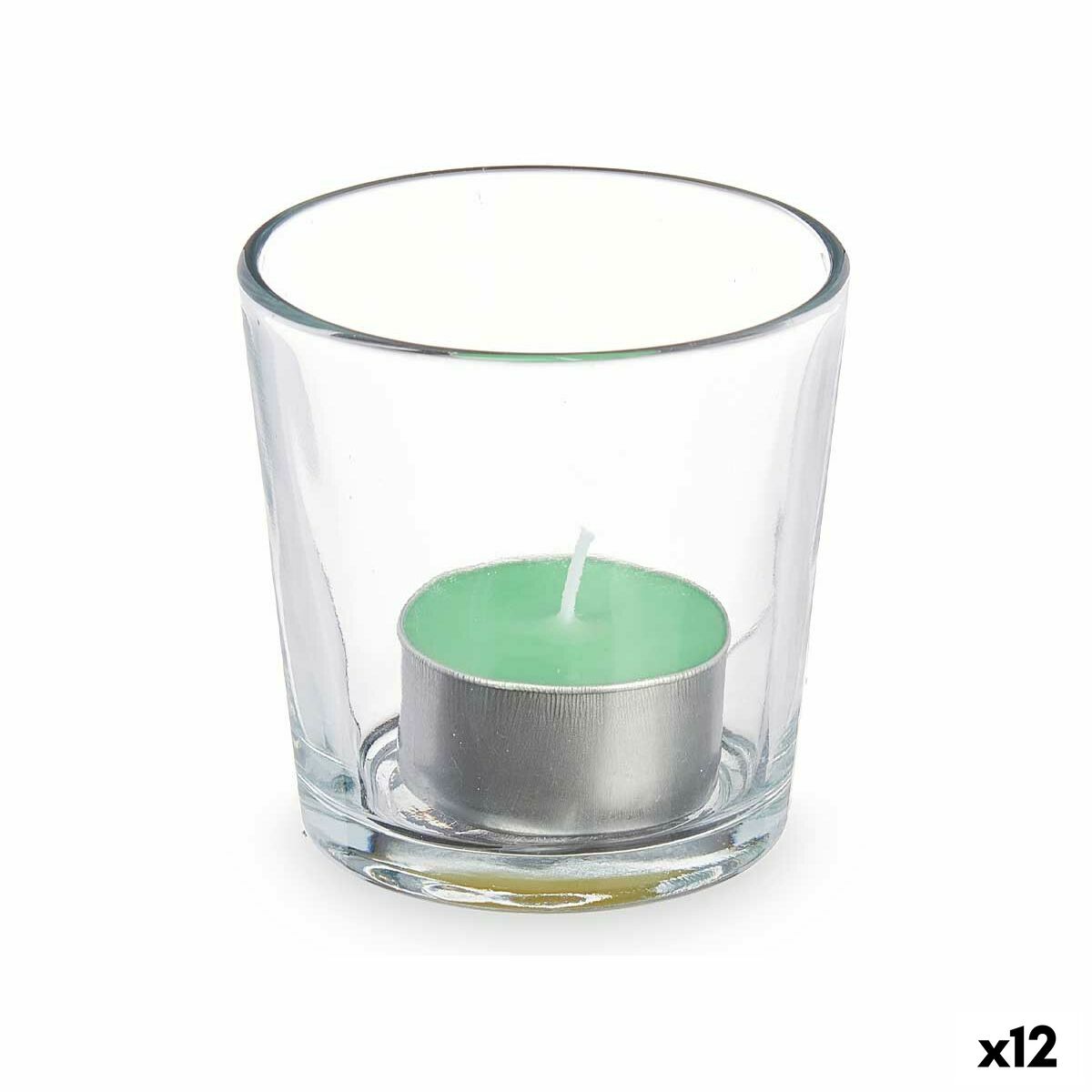 Tuoksukynttilä jasmiini, tealight 12 kpl - polttoaika 6 h, vihreä