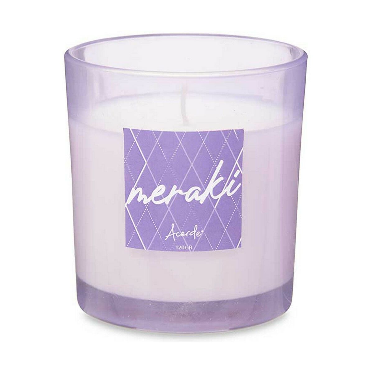 Tuoksukynttilä violetti 120 g, lasipurkki, orvokintuoksu, 12 kpl kotikäyttöön