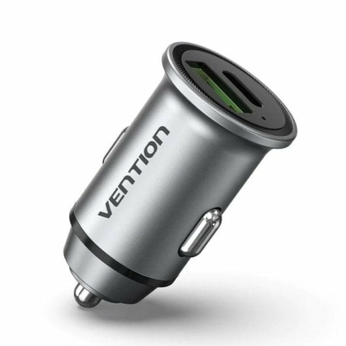 Autolaturi autoon 20 W USB-C, nopea lataus & LED-indikaattori, musta/harmaa