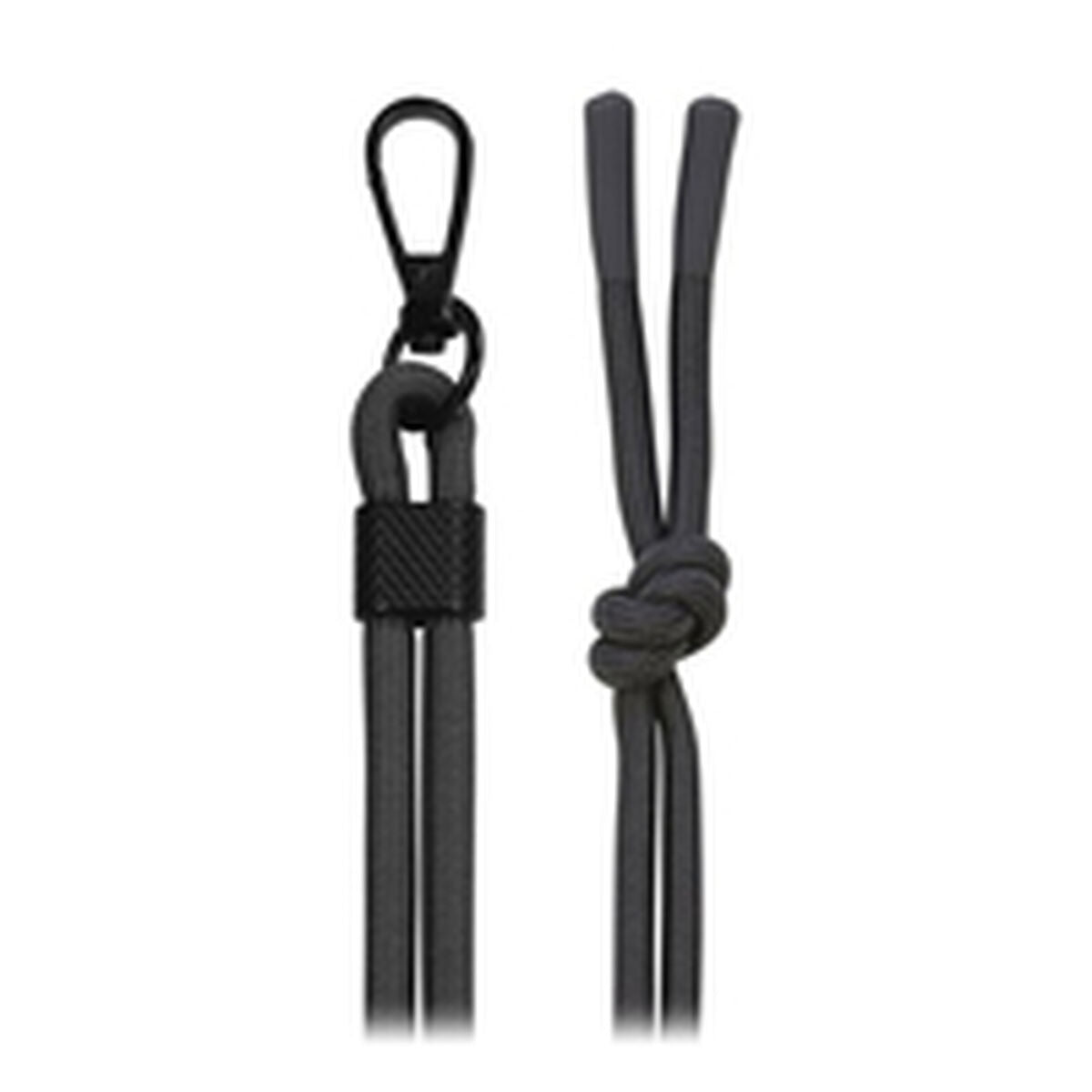 USB-data- ja latauskaapeli kaulanauhalla, musta, universaali yhteensopiva USB