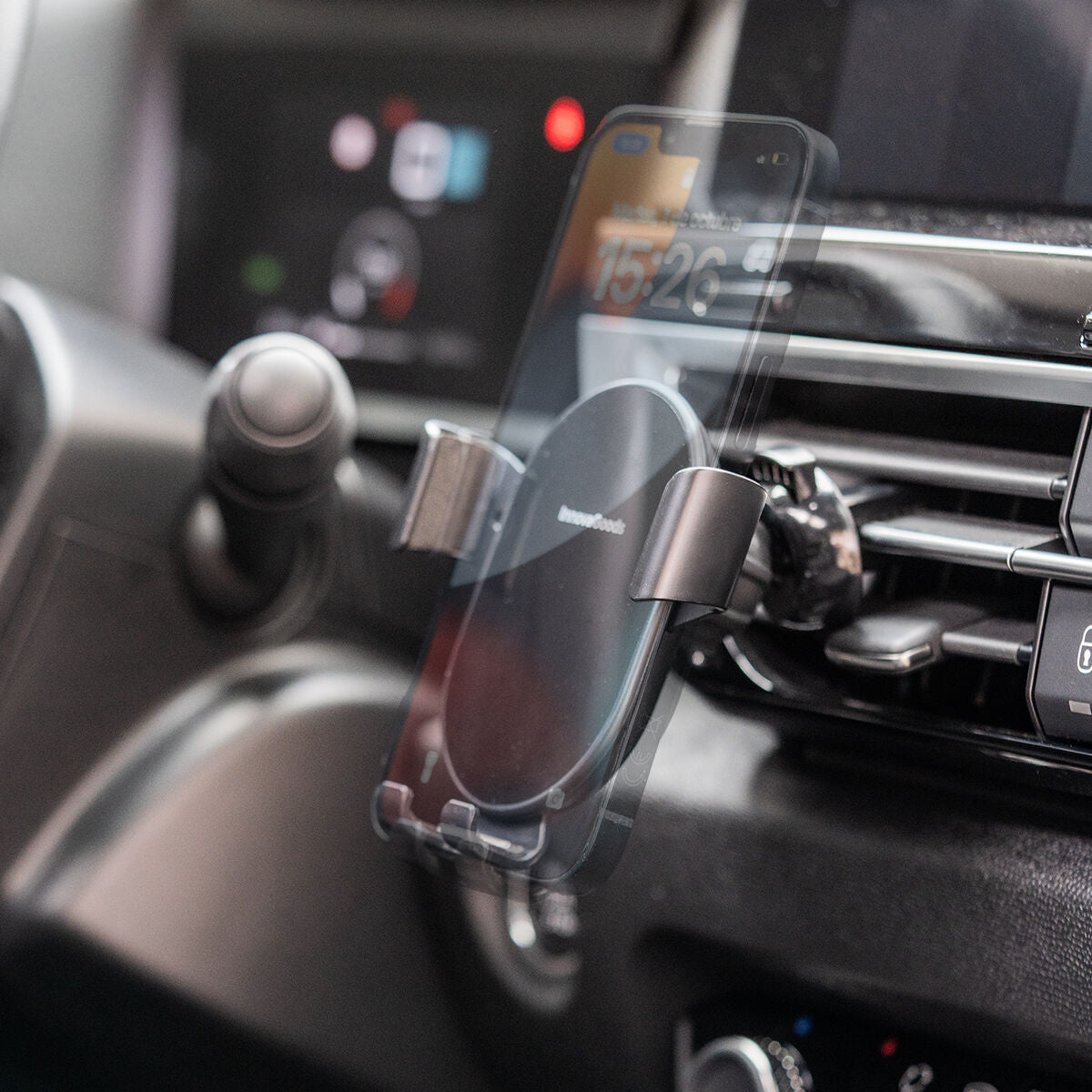 Langaton puhelinteline autoon 15 W ilmastointiritilään, automaattinen 360 asteen – ilmastointiritiläkiinnitys USB-C liitän…