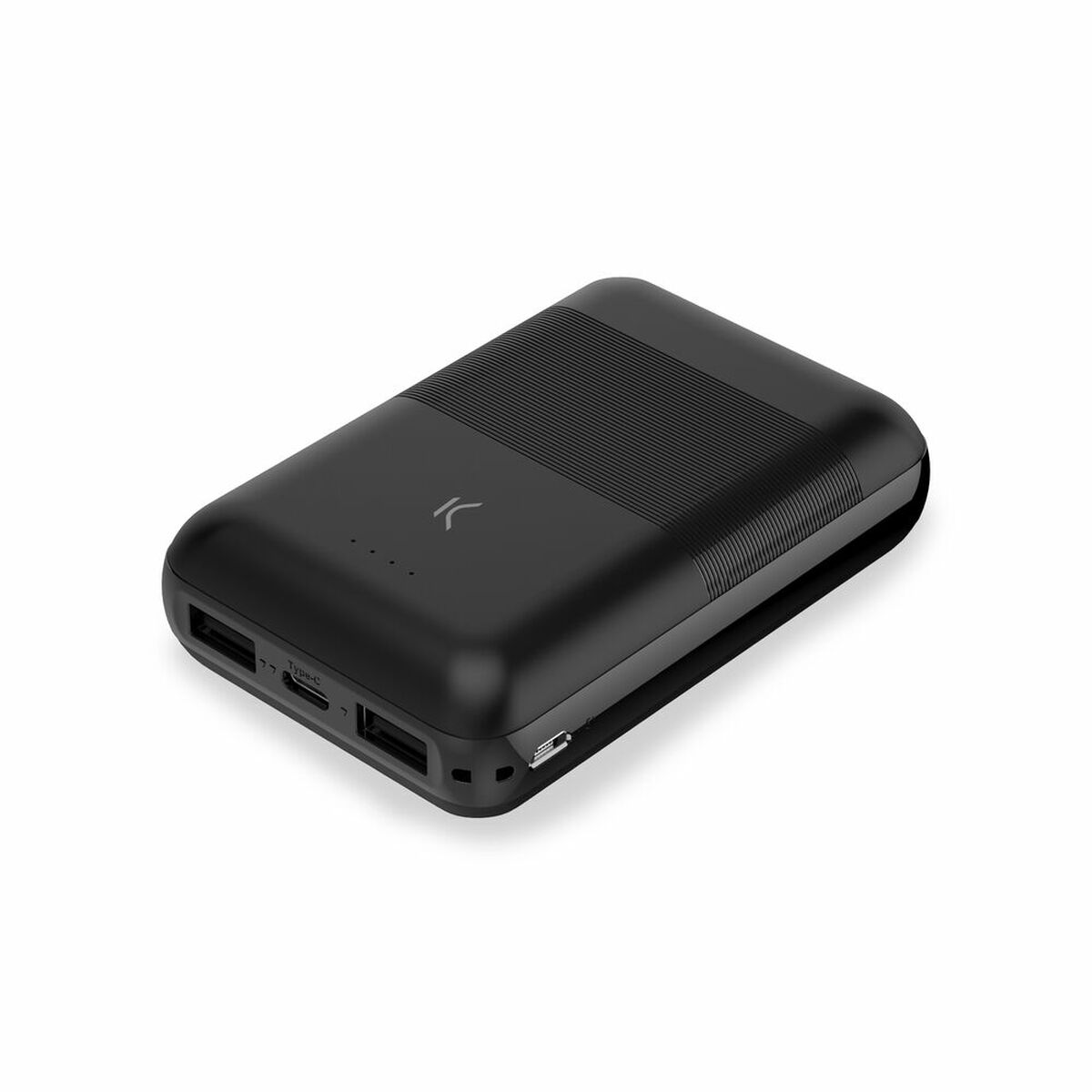 Varavirtalähde 10000 mAh, USB‑C & 2x USB-porttia, musta, älypuhelimille KSIX