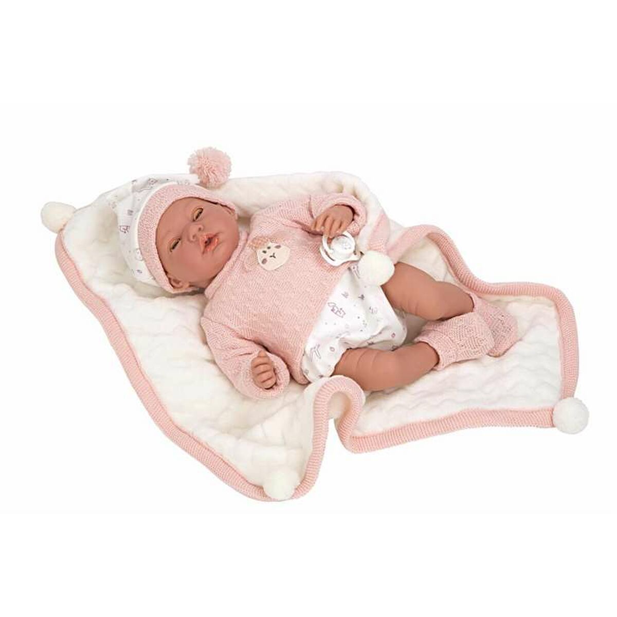 Vauvanukke 40 cm realistinen pehmonukke lapsille 3+ vaatteilla Arias Elegance