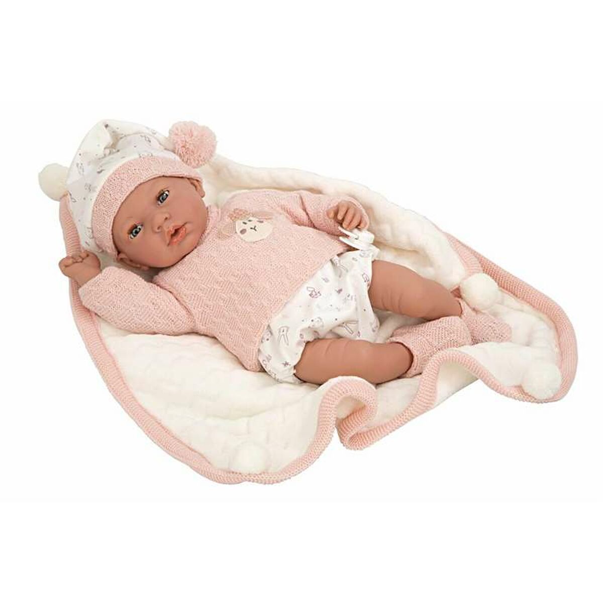 Vauvanukke 40 cm realistinen pehmonukke lapsille 3+ vaatteilla Arias Elegance