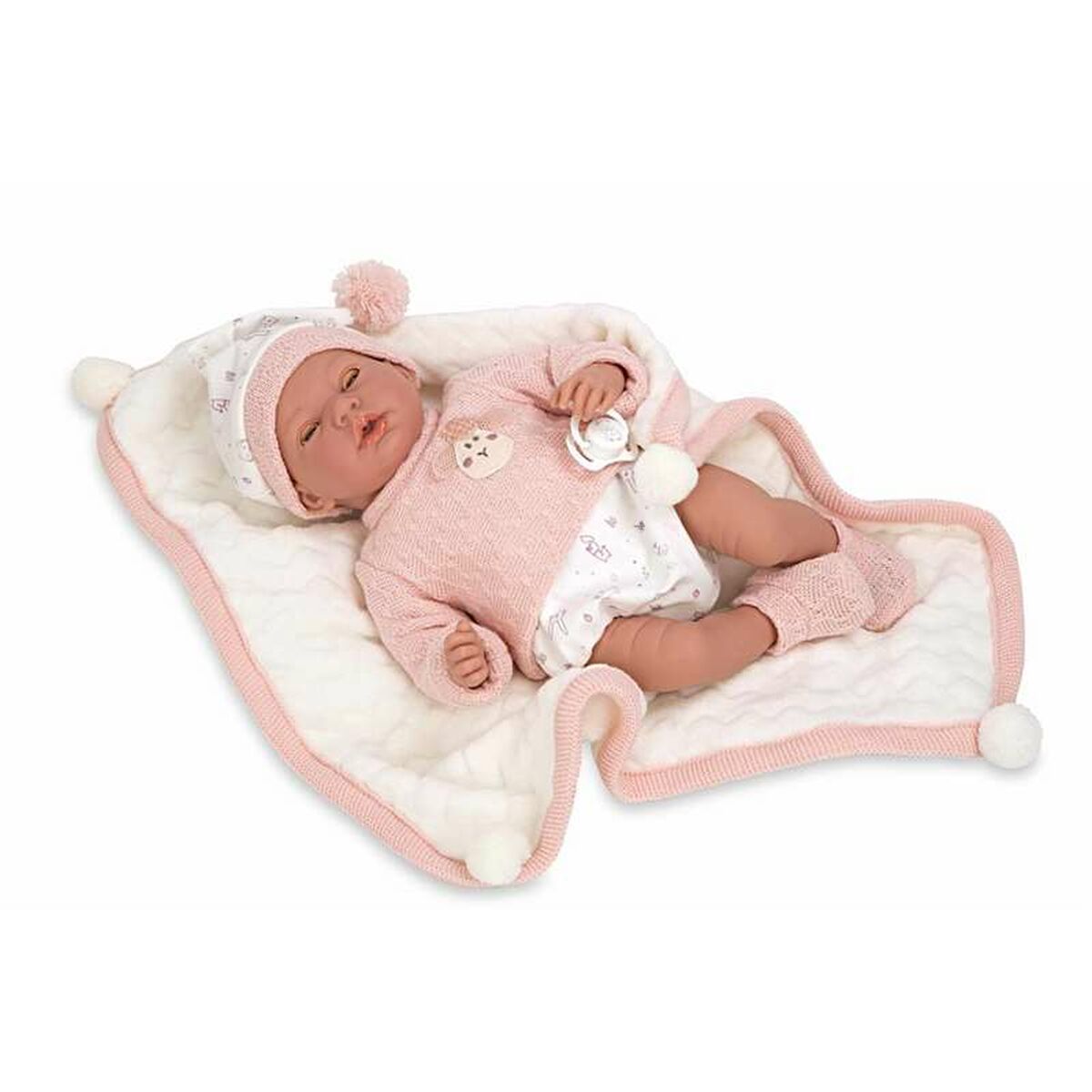 Vauvanukke 40 cm realistinen pehmonukke lapsille 3+ vaatteilla Arias Elegance