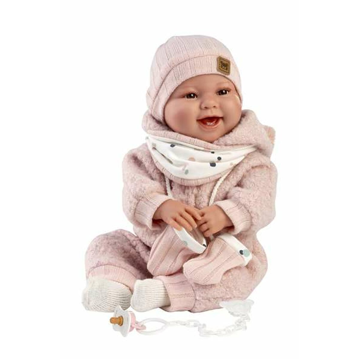 Vauvanukke 44 cm, pehmeä vartalo & ääni, mukana tutti, 3+ vuotta, Llorens