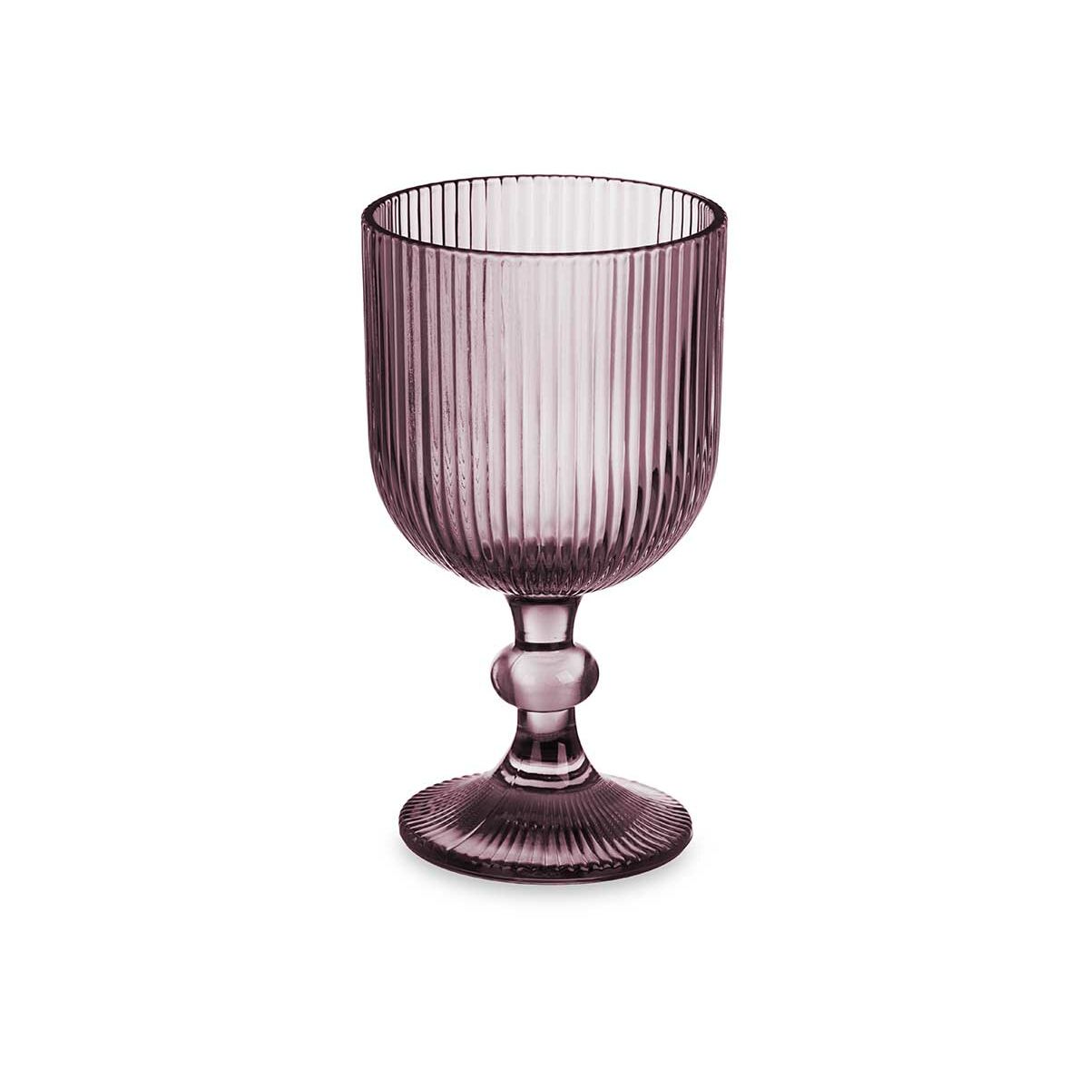 Viinilasi 260 ml, raidallinen pinkki lasi - 6 kpl, juhla- ja arkikäyttöön