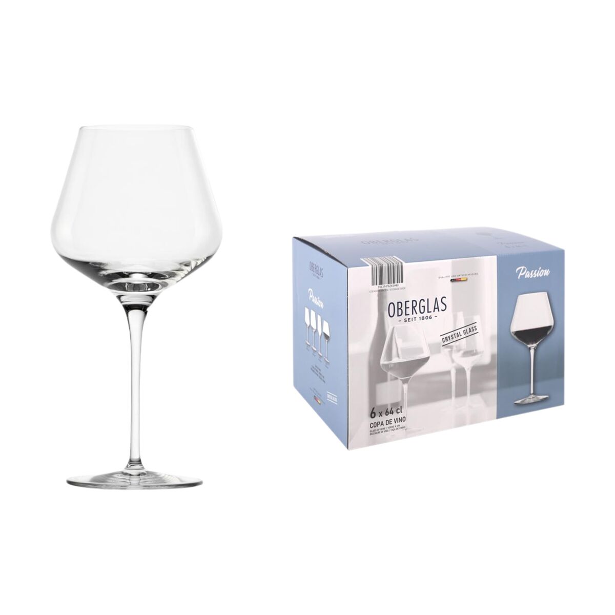 Viinilasit 640 ml, 6 kpl - elegantit korkeajalkaiset lasit juhla-arkeen