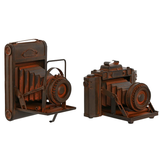 Koristekamera vintage, pronssi 2 kpl - retro kamera 18 × 13,5 × 14 cm