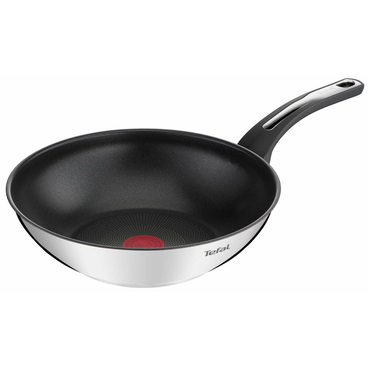 Wokpannu Ø 28 cm ruostumaton teräs, tarttumaton pinnoite, sopii induktiolle