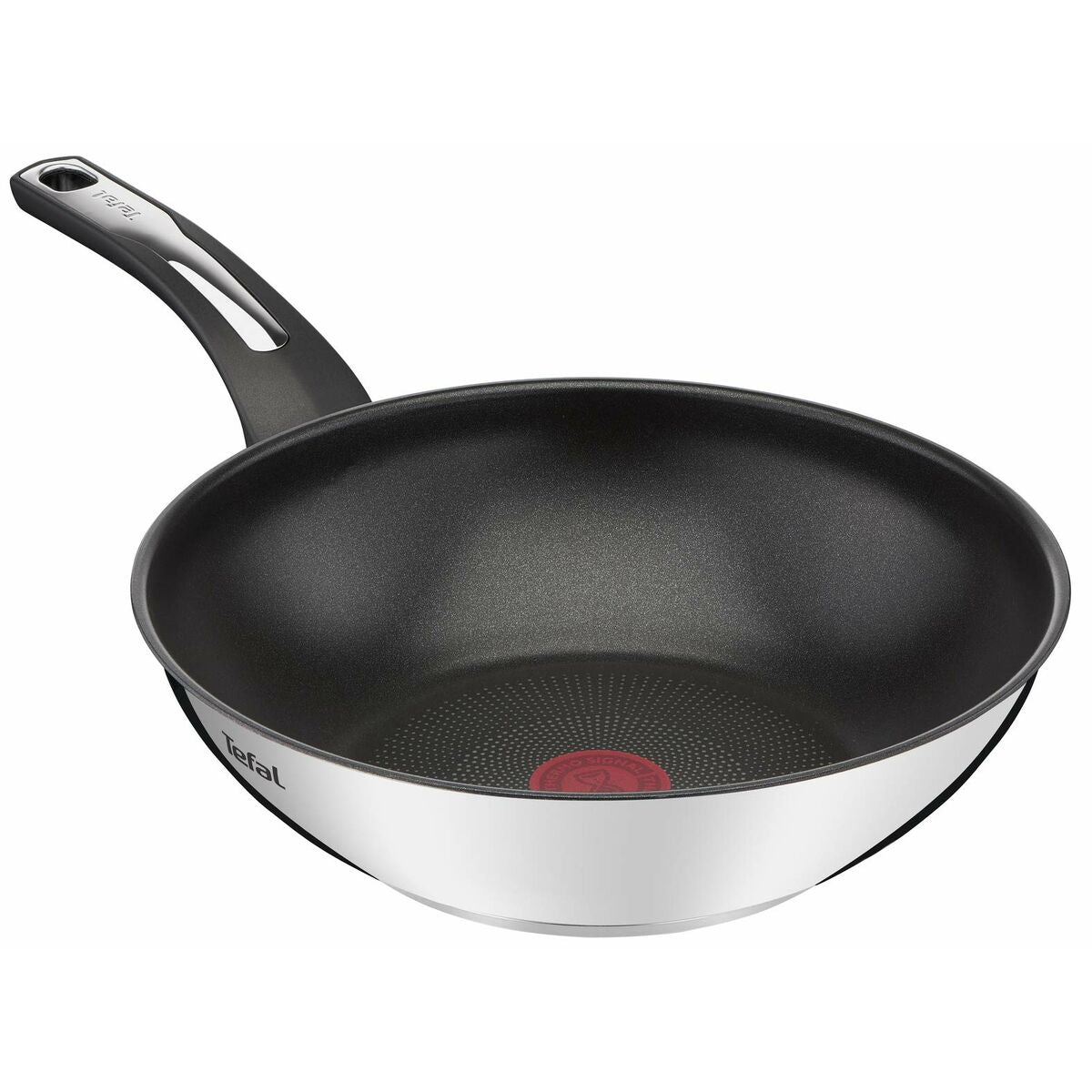 Wokpannu Ø 28 cm ruostumaton teräs, tarttumaton pinnoite, sopii induktiolle